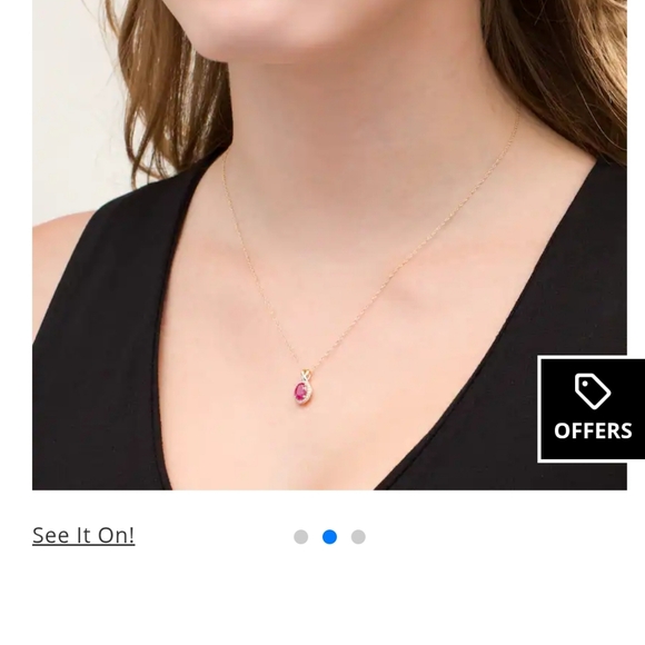 10k ruby and diamond pendent - Picture 6 of 7